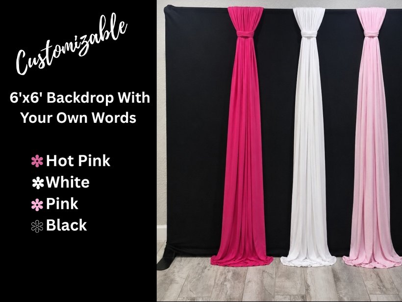 Customizable 6x6 banner backdrop bachelorette party Scottsdale