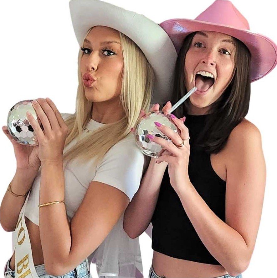 Disco ball drink cups bachelorette party Scottsdale AZ