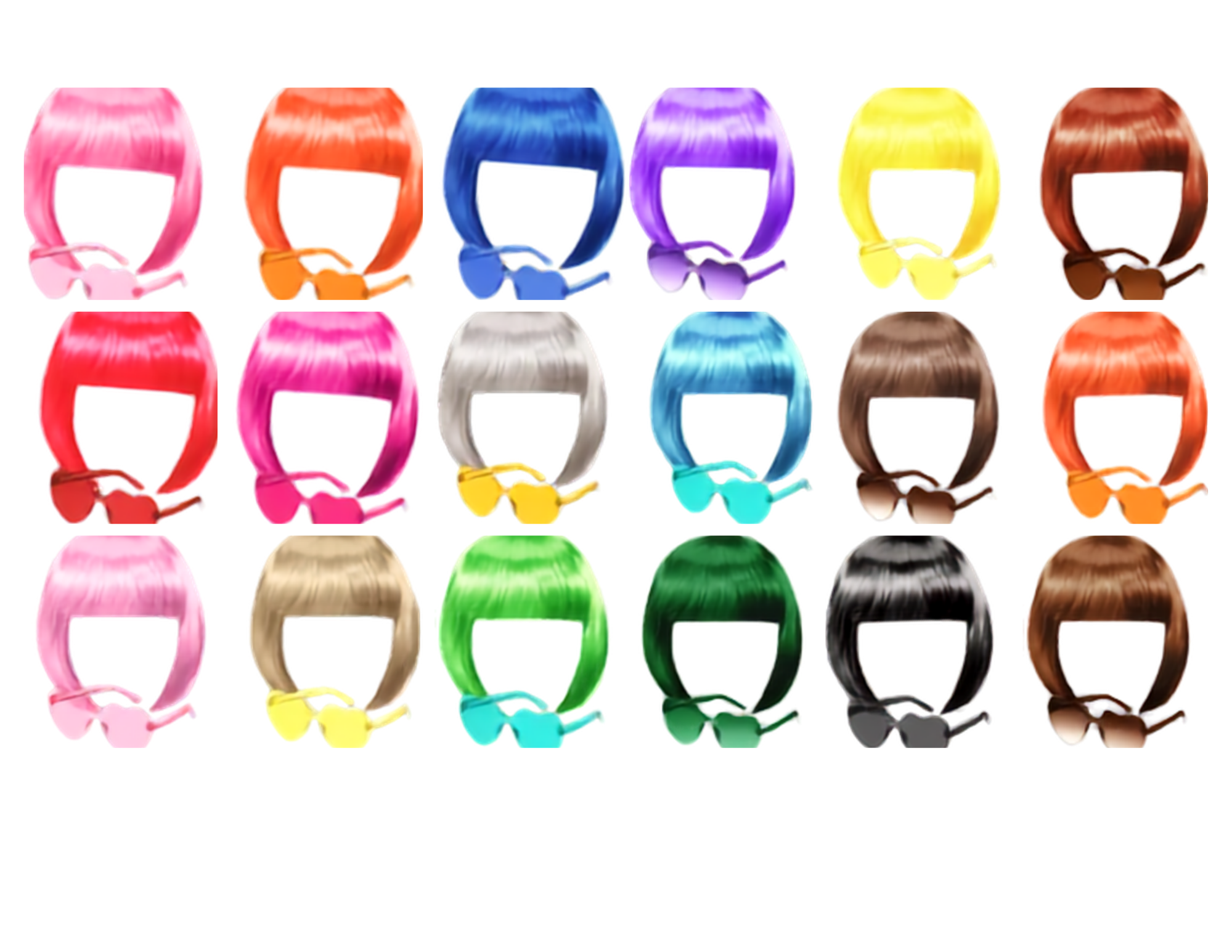 Colorful wig rentals for bachelorette parties in Scottsdale