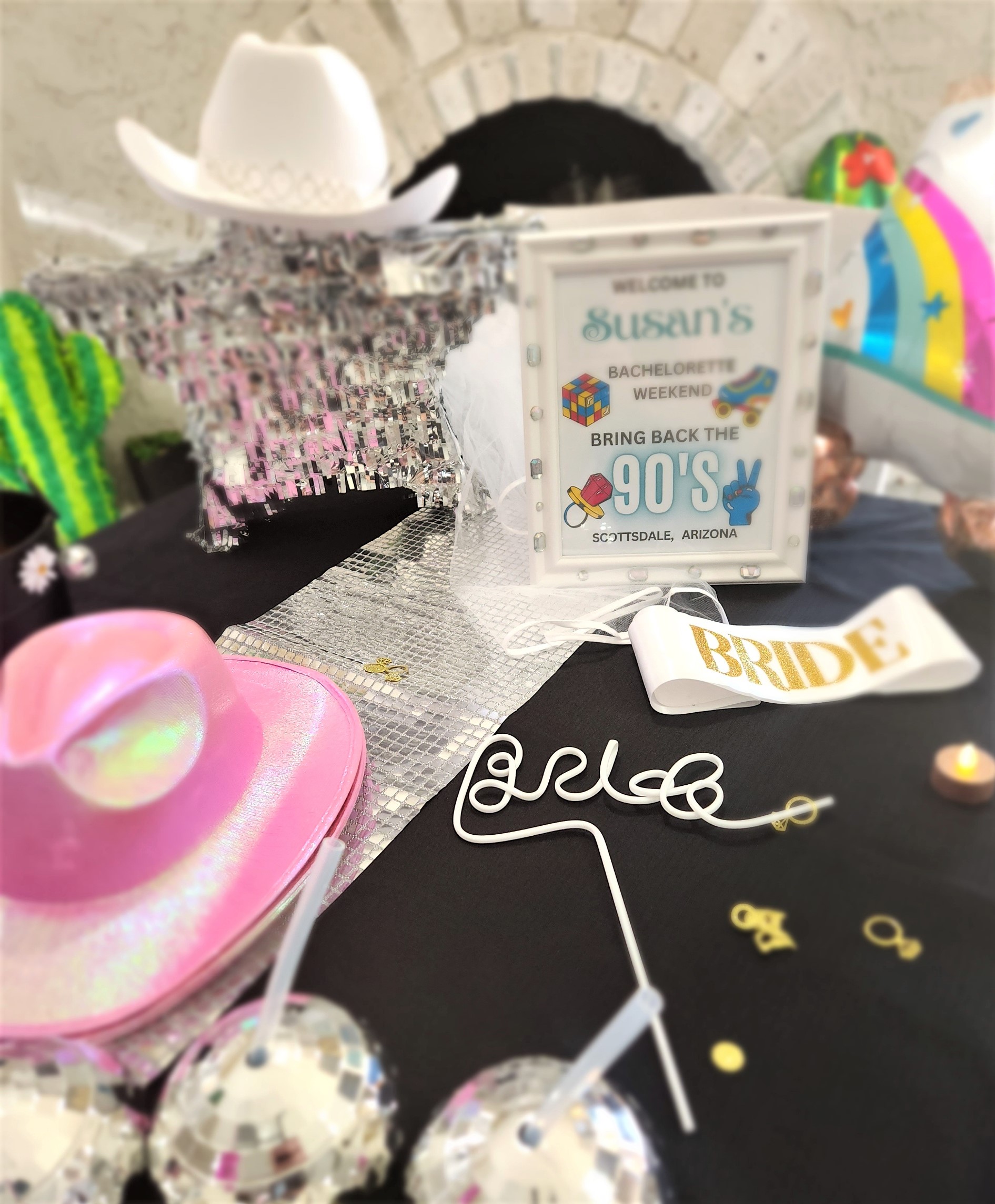 Scottsdale bachelorette party setup