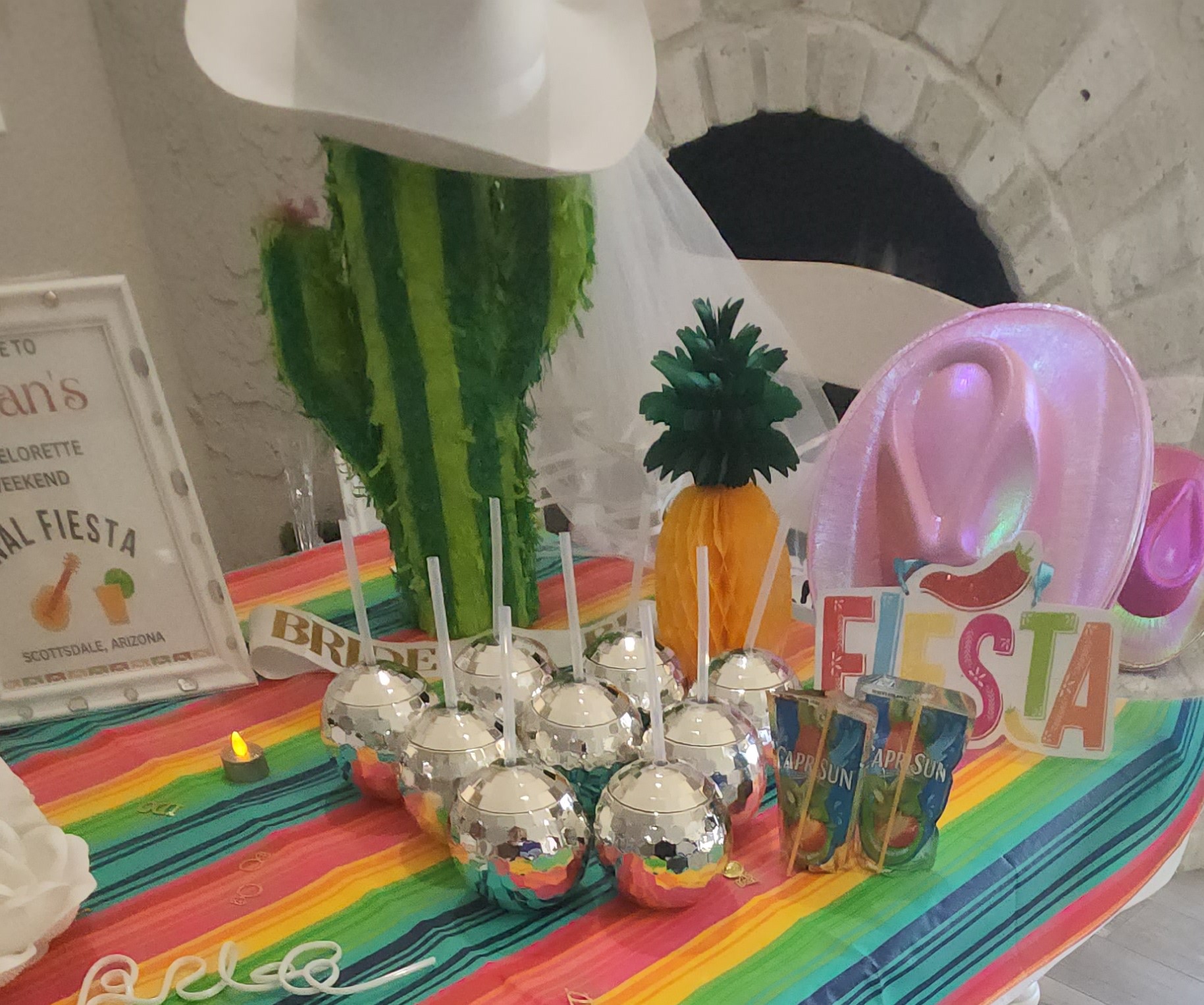 Scottsdale bachelorette party setup