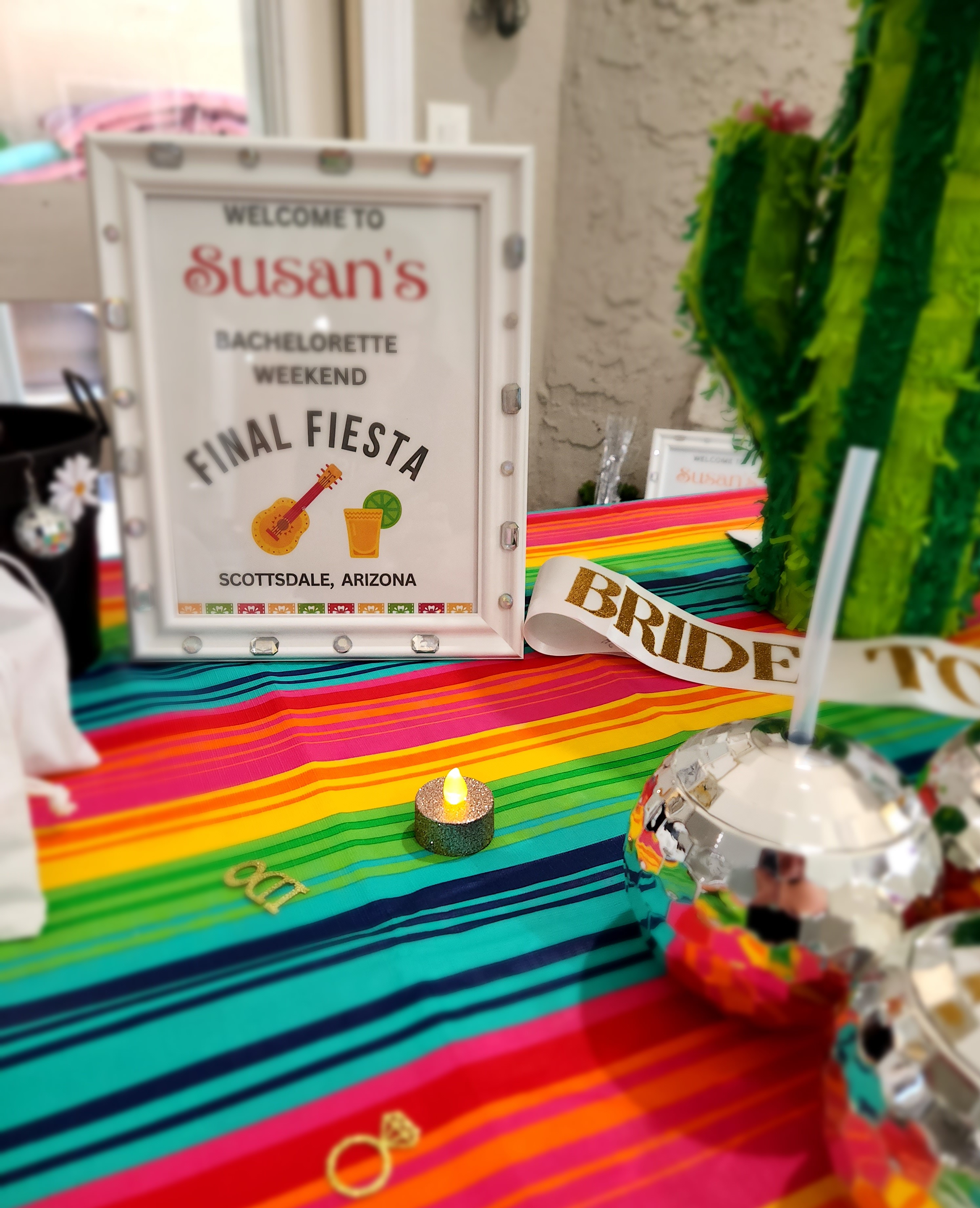 Scottsdale bachelorette party setup